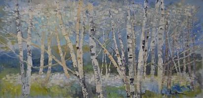 1511 First Snow, 24x48, Acrylic on Gallery Wrap Canvas, $950